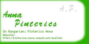 anna pinterics business card